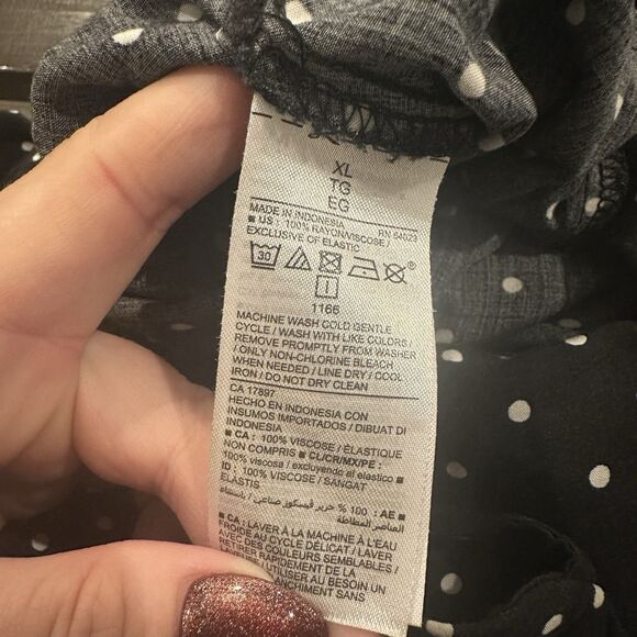 Old Navy Polka Dot Square Neck Cami Jumpsuit Romper Black White XL Summer Smock - Picture 8 of 13